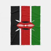Kenya Flag Fleecedecke (Vorderseite)