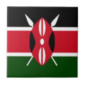 Kenya Flag Fliese (Vorderseite)