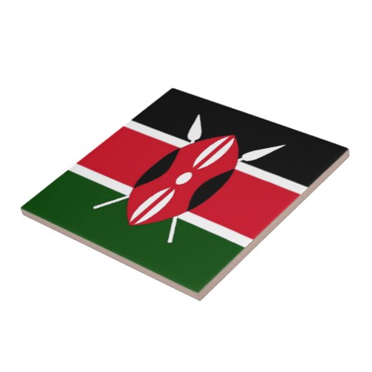 Kenya Flag Fliese (Seite)