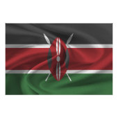Kenya Flag Fotodruck (Vorne)
