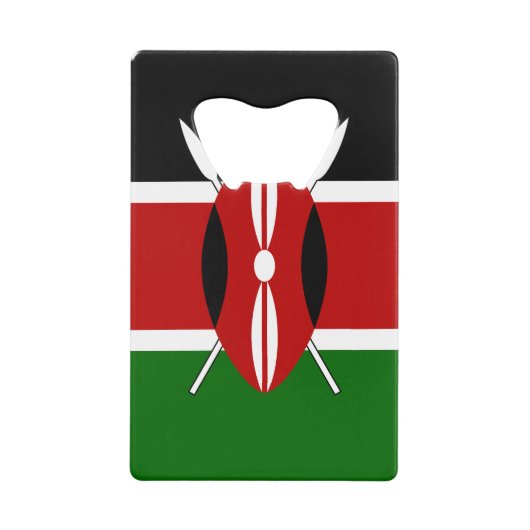 Kenya Flag Geldbeutel Flaschenöffner (Vorderseite)