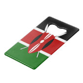 Kenya Flag Geldbeutel Flaschenöffner (Vorderseite Schrägansicht)