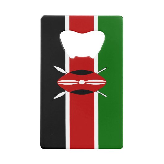 Kenya Flag Geldbeutel Flaschenöffner (Vorderseite)