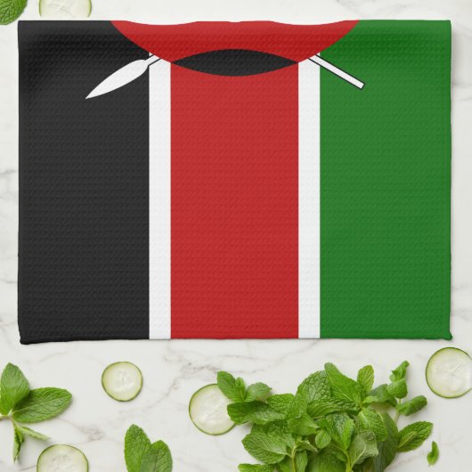 Kenya Flag Geschirrtuch (Gefaltet)