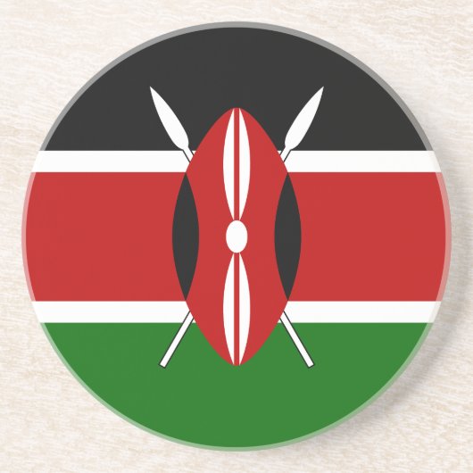 Kenya Flag Getränkeuntersetzer (Vorne)