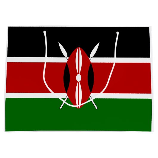Kenya Flag Große Geschenktüte (Vorderseite)