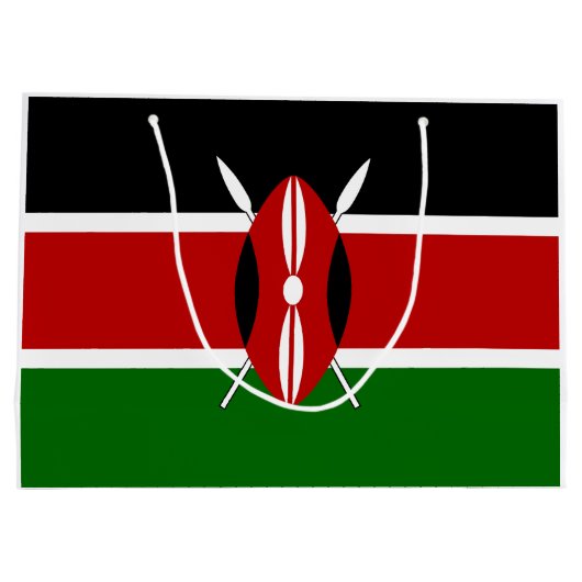 Kenya Flag Große Geschenktüte (Rückseite)
