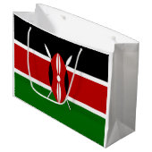 Kenya Flag Große Geschenktüte (Vorderseite Schrägansicht)