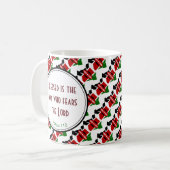 KENYA FLAG Happy Vatertag Gewohnte Schrift Kaffeetasse (Vorderseite Links)