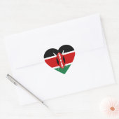 Kenya Flag Heftsticker Herz-Aufkleber (Umschlag)