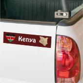 Kenya Flag Herz + Karte Autoaufkleber (Auf Lkw)