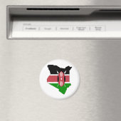 Kenya Flag Karte in voller Größe Magnet (In Situ (Geschirrspüler))