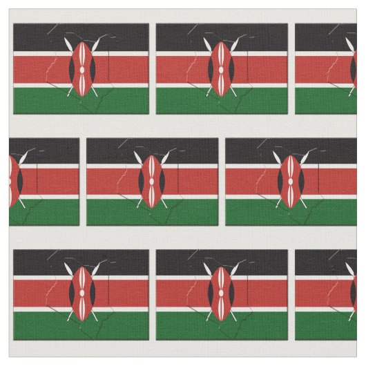 KENYA FLAG Karte Kontur Stoff (Nahaufnahme)