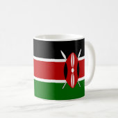 Kenya Flag Keramik Tasse (VorderseiteRechts)