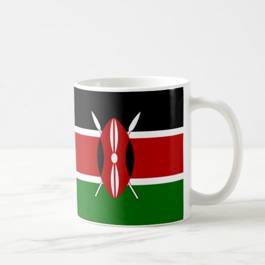 Kenya Flag Keramik Tasse (Rechts)