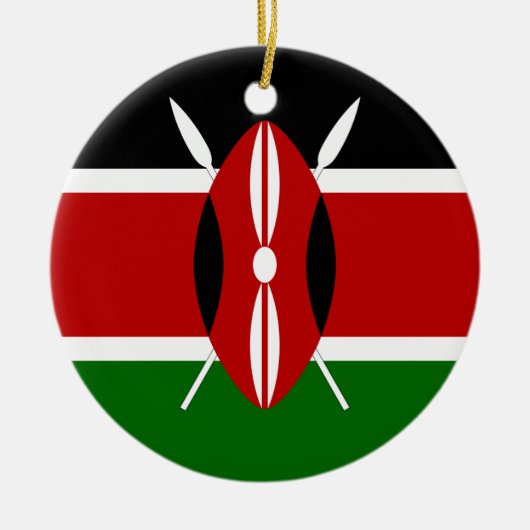 Kenya Flag Keramikornament (Vorne)