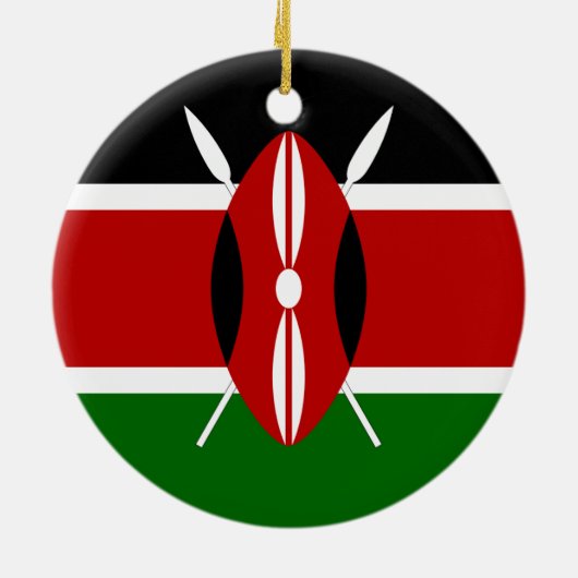 Kenya Flag Keramikornament (Hinten)