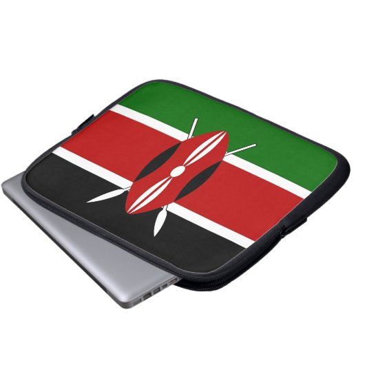 Kenya Flag Laptop Sleeve (Vorne Knopf)