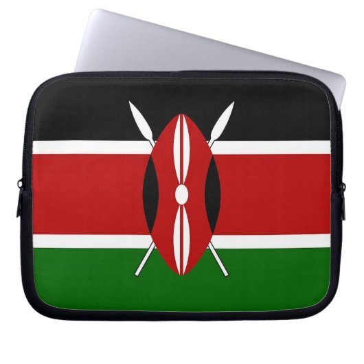 Kenya Flag Laptop Sleeve (Vorderseite)