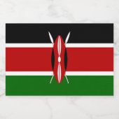 Kenya Flag Lebensmitteletikett (Einzelnes Label)