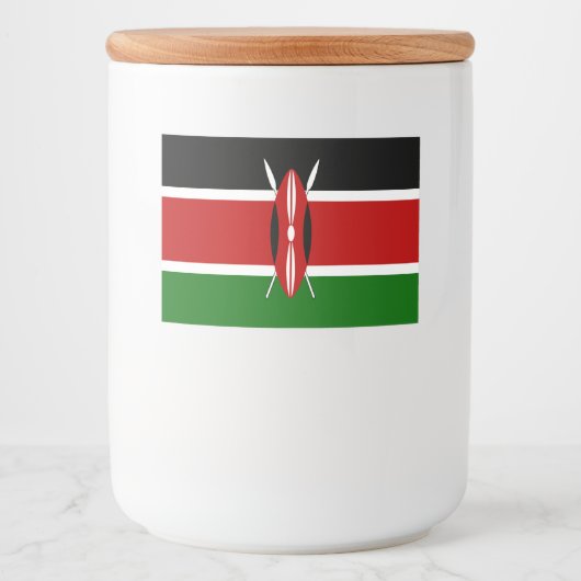 Kenya Flag Lebensmitteletikett (Vorderseite)