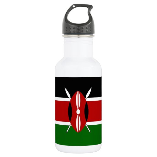 Kenya Flag Liberty Flasche Edelstahlflasche (Vorderseite)