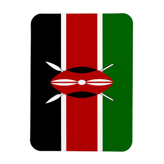 Kenya Flag Magnet (Vertikal)