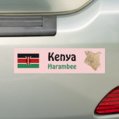 Kenya Flag + Map Autoaufkleber (Auf Auto)