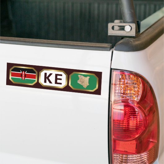 Kenya Flag Map Code Autoaufkleber (Auf Lkw)