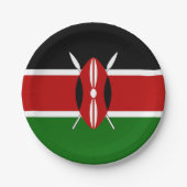 Kenya Flag Pappteller (Vorderseite)