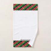 KENYA FLAG Personalisierte Schrift WEISS Badhandtuch Set (Handtuch)