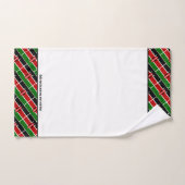 KENYA FLAG Personalisierte Schrift WEISS Badhandtuch Set (Handtuch)