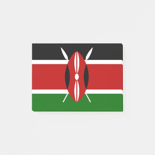 Kenya Flag Post-it Klebezettel (Vorderseite)