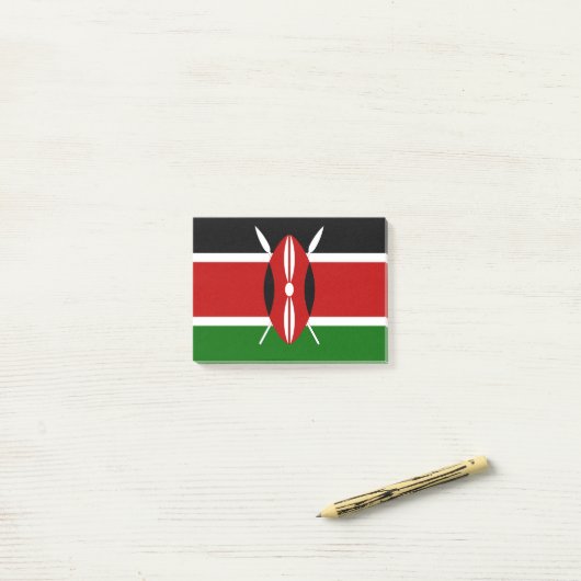 Kenya Flag Post-it Klebezettel (Auf Schreibtisch)