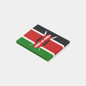 Kenya Flag Post-it Klebezettel (angewinkelt)