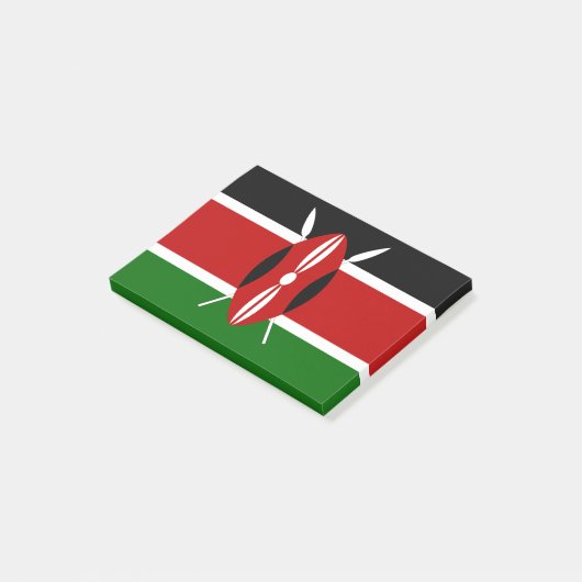 Kenya Flag Post-it Klebezettel (angewinkelt)