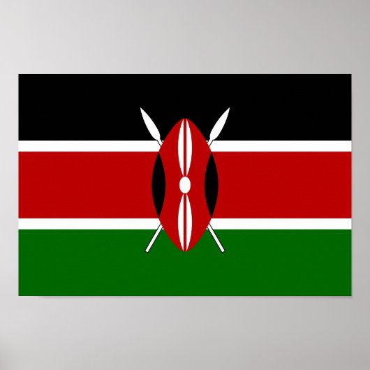 Kenya Flag Poster (Vorne)