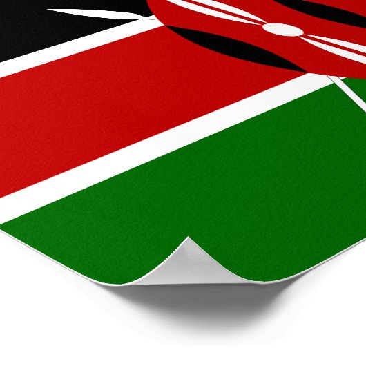 Kenya Flag Poster (Ecke)