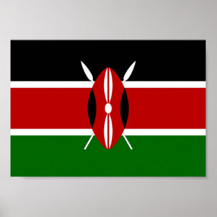 Kenya Flag Poster
