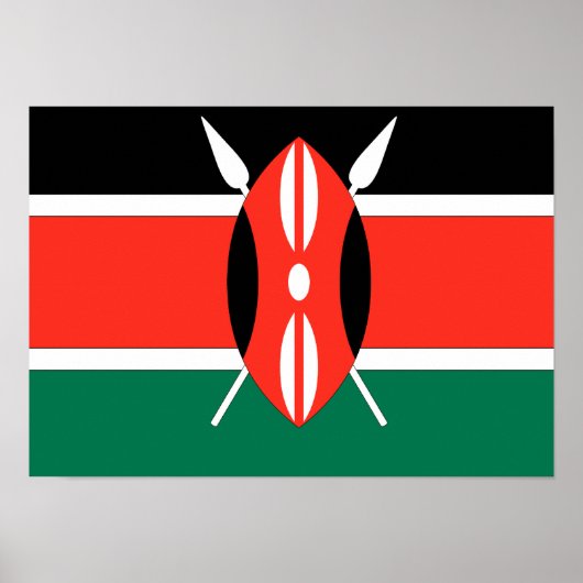 Kenya Flag Poster (Vorne)