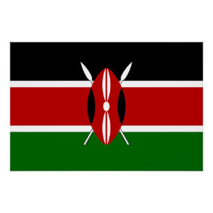 Kenya Flag Poster