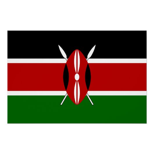 Kenya Flag Poster (Vorderseite)