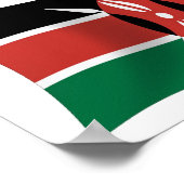 Kenya Flag Poster Print (Ecke)