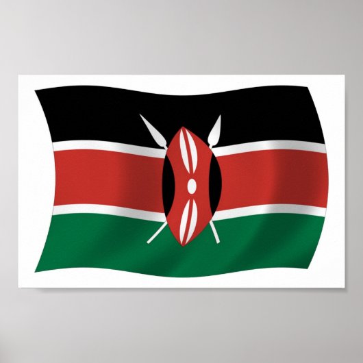 Kenya Flag Poster Print (Vorne)