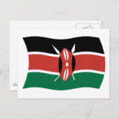 Kenya Flag Postkarte (Vorne/Hinten)