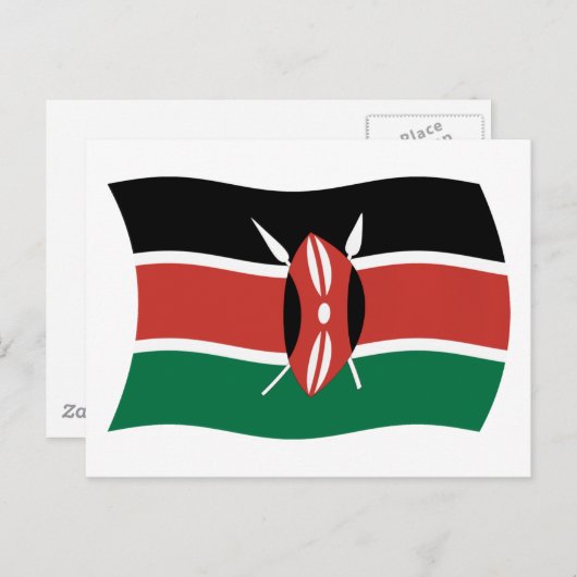 Kenya Flag Postkarte (Vorne/Hinten)