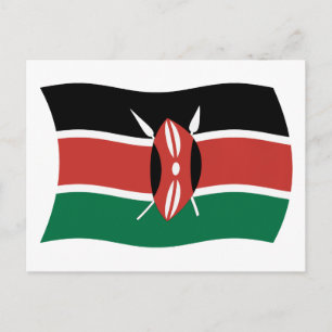 Kenya Flag Postkarte