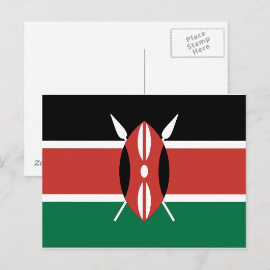 Kenya Flag Postkarte (Vorne/Hinten)