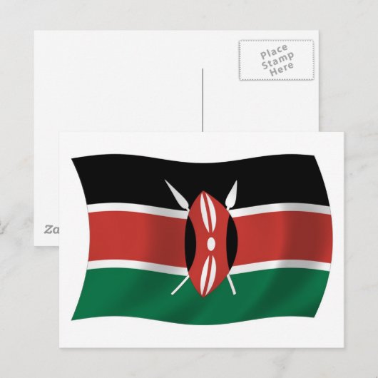 Kenya Flag Postkarte (Vorne/Hinten)
