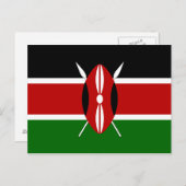 Kenya Flag Postkarte (Vorne/Hinten)